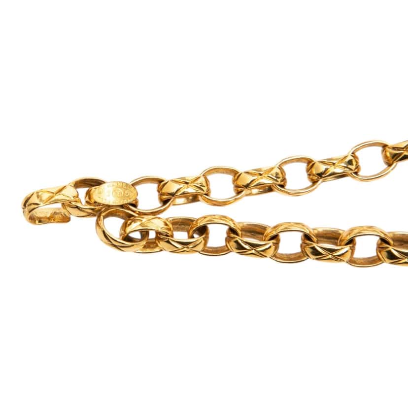 Chanel CC Gold Plated Diamond Charm Chain Belt Gold Metal Very good condition - Inside View