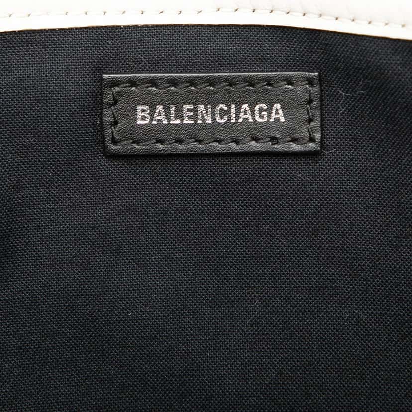Balenciaga Canvas Navy Cabas Tote S White Very good condition - Box View