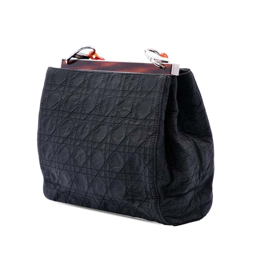 Dior Nylon Cannage Shoulder Bag Black Very good condition - Back View