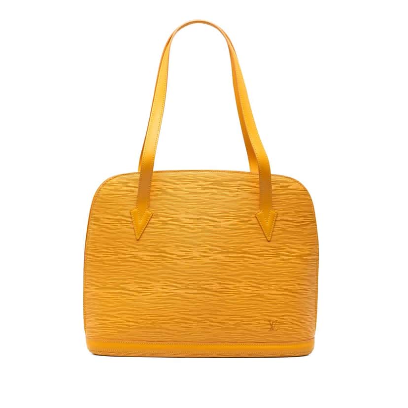 Louis Vuitton Epi Lussac Yellow Leather Very good condition - Front View
