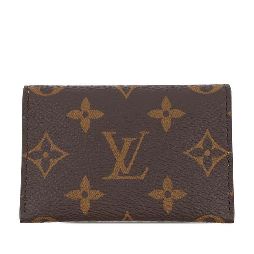 Louis Vuitton Monogram Envelope Business Card Holder Brown Very good condition - Back View