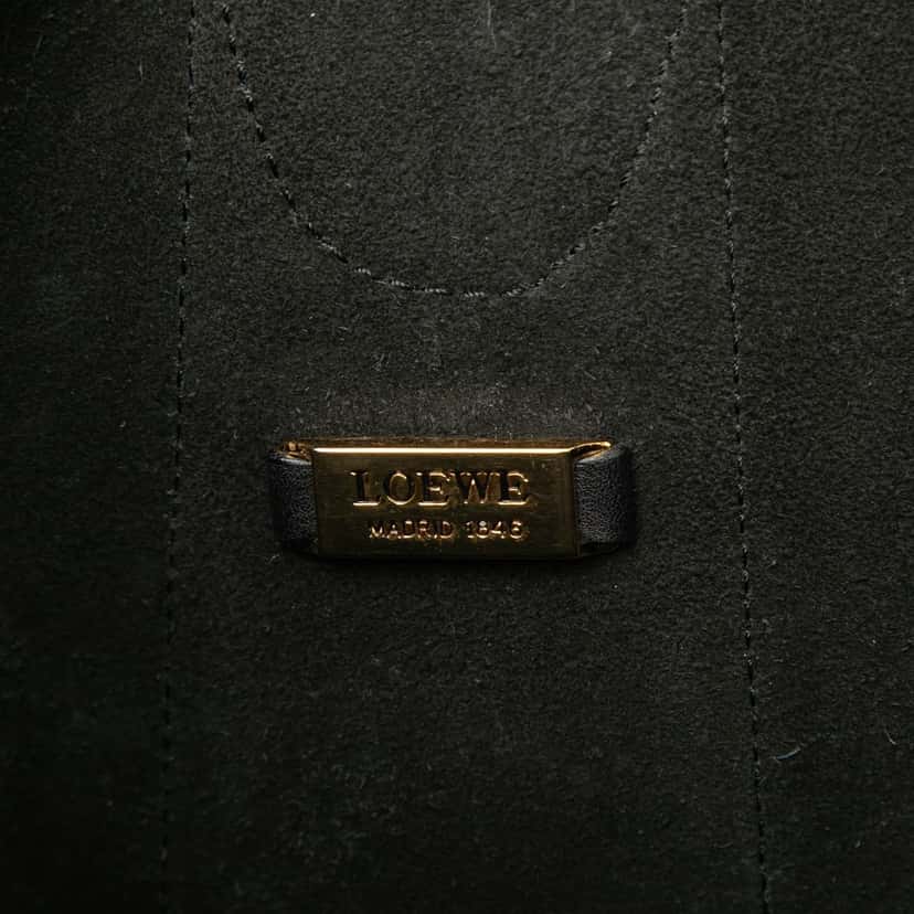 LOEWE Leather Anagram Tote Black Leather Very good condition - Box View