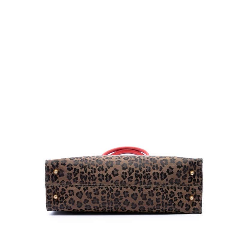 Fendi Leopard Print Canvas Tote Brown Very good condition - Inside View