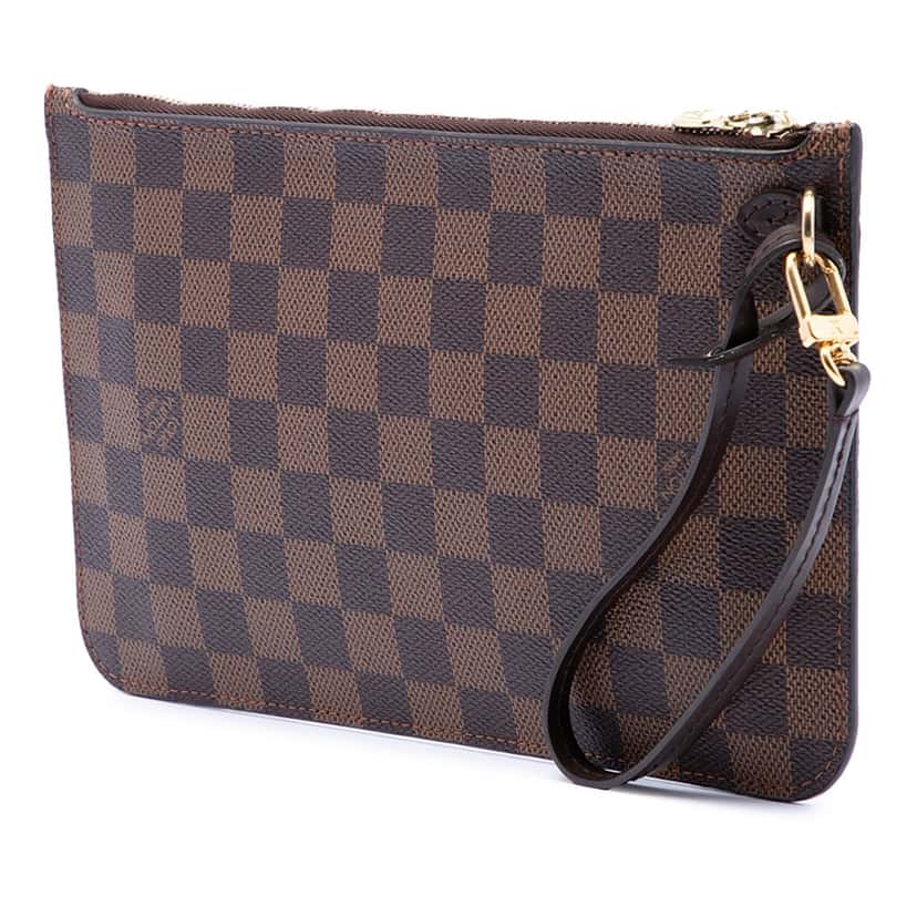 Louis Vuitton Damier Ebene Neverfull MM Pouch Brown Very good condition - Back View