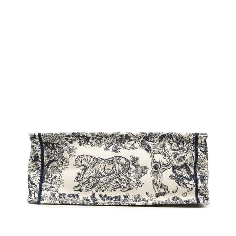 Dior Large Canvas Embroidered Dioriviera Toile De Jouy Book Tote Blue Very good condition - Inside View