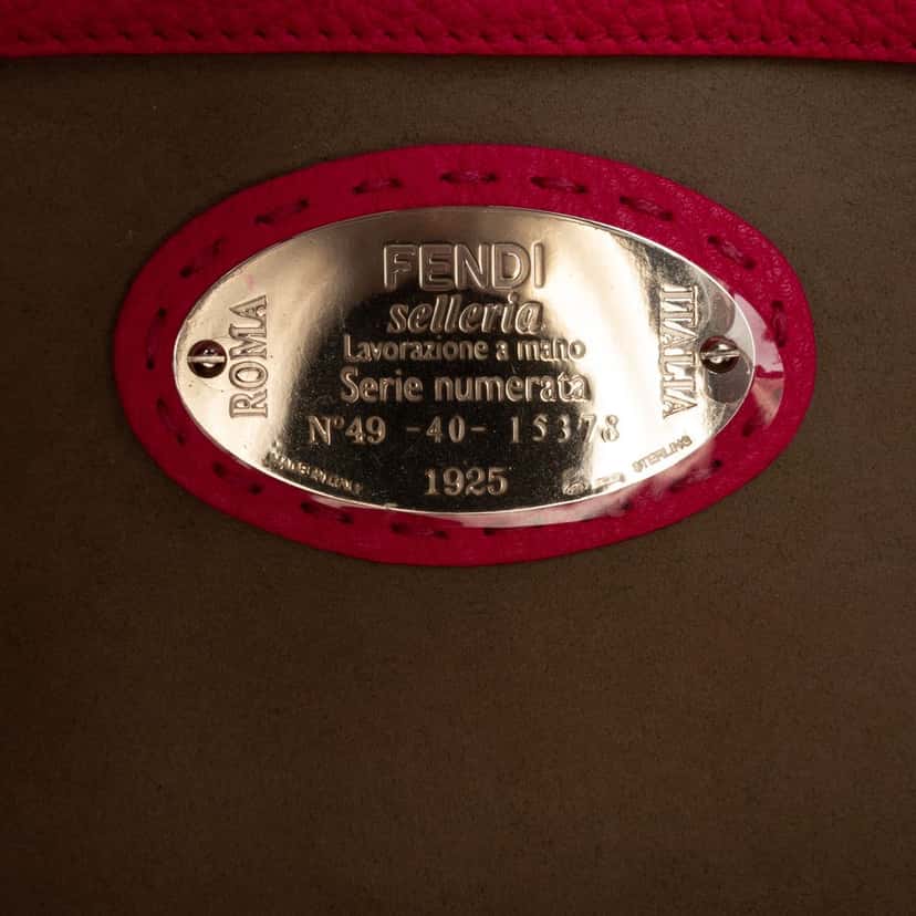 Fendi Leather and Shearling Selleria Anna Satchel Pink Leather Very good condition - Box View
