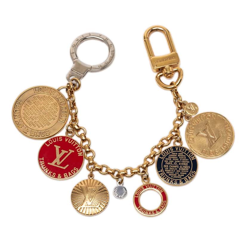 Louis Vuitton Gold Plated Trunks and Bags Charm Gold Metal Very good condition - Back View