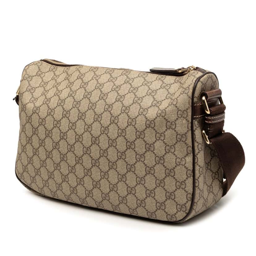 Gucci GG Supreme Double Pocket Crossbody Beige Very good condition - Back View