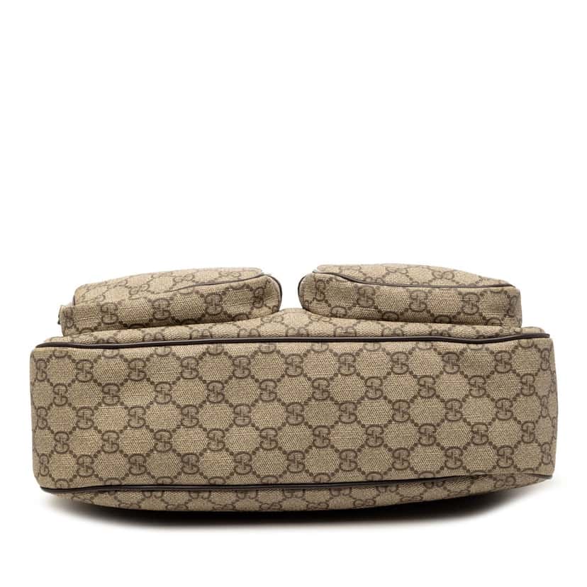 Gucci GG Supreme Double Pocket Crossbody Beige Very good condition - Inside View