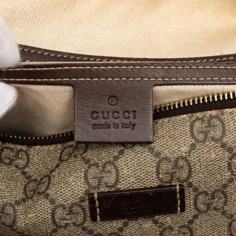 Gucci GG Supreme Double Pocket Crossbody Beige Very good condition - Box View