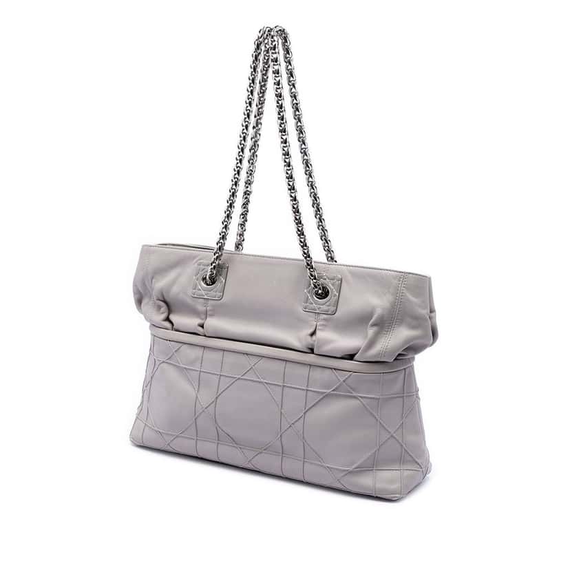 Dior Lambskin Cannage Granville Chain Tote Other Leather Very good condition - Back View