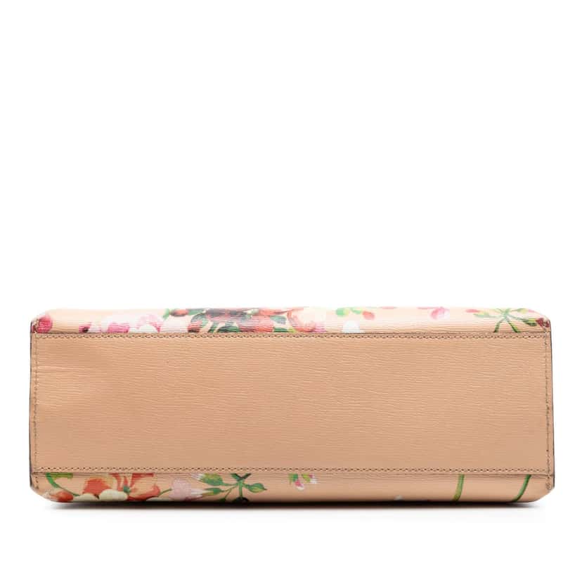 Gucci Small Calfskin Blooms Bamboo Daily Satchel Pink Leather Very good condition - Inside View