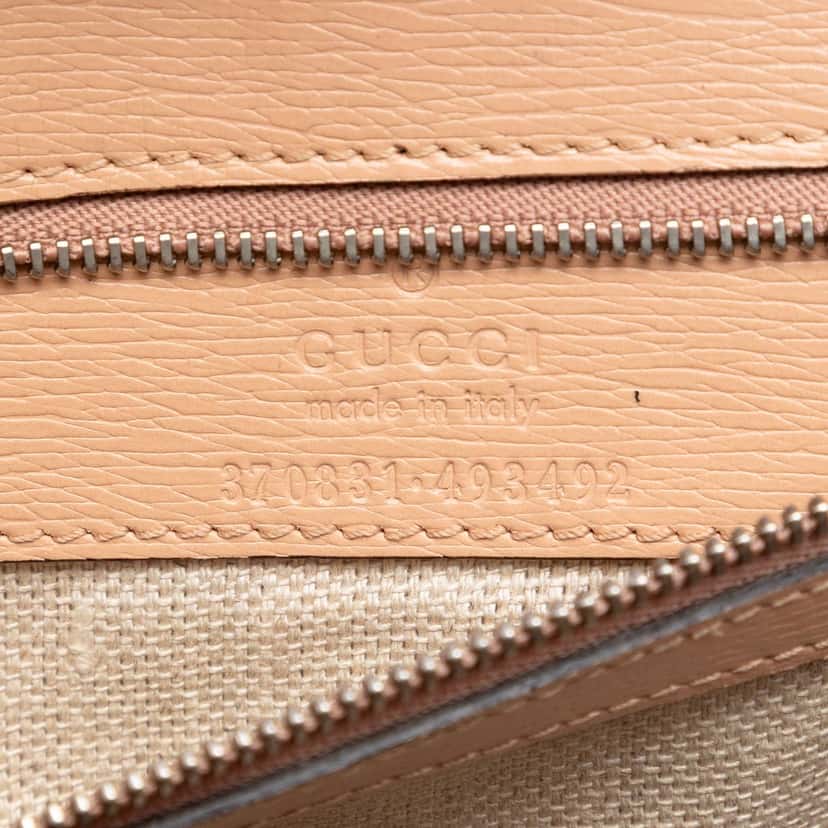 Gucci Small Calfskin Blooms Bamboo Daily Satchel Pink Leather Very good condition - Box View