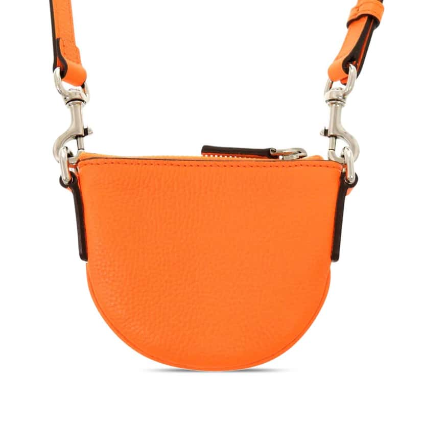 Gucci Micro Mini Calfskin Web B Crossbody Orange Leather Very good condition - Back View