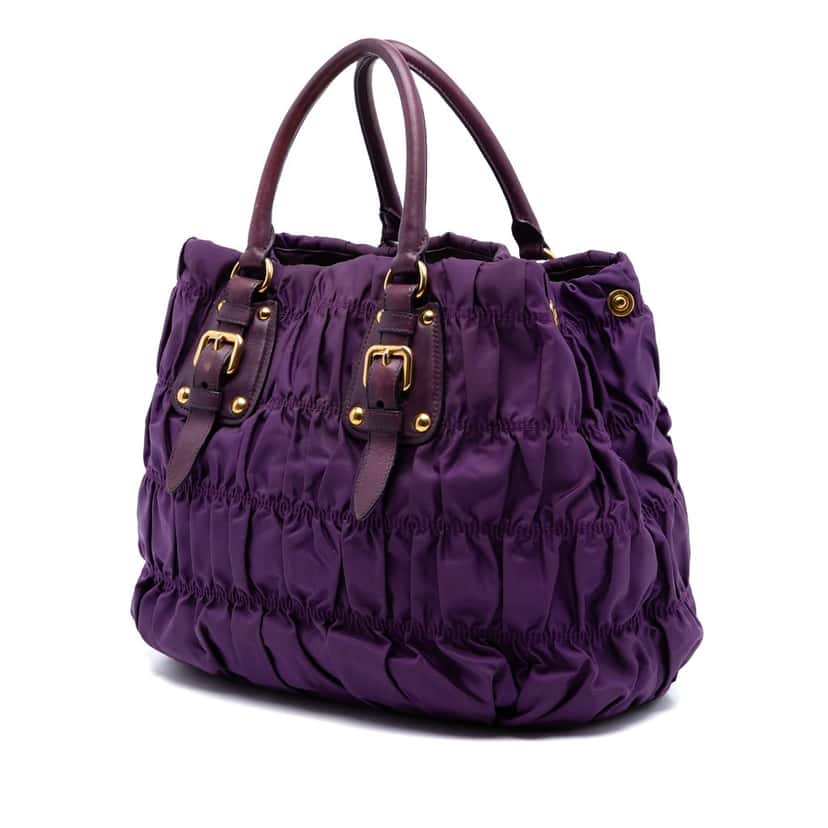 Prada Tessuto Gaufre Satchel Purple Very good condition - Back View