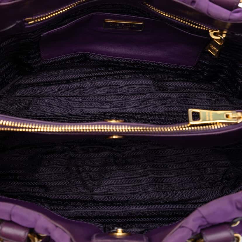 Prada Tessuto Gaufre Satchel Purple Very good condition - Model View
