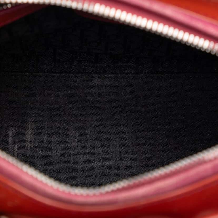 Dior Medium Patent Cannage Lady Dior Red Leather Very good condition - Model View