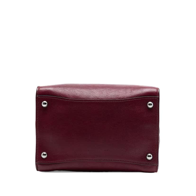 Prada Glace Calf Twin Pocket Satchel Red Leather Very good condition - Inside View