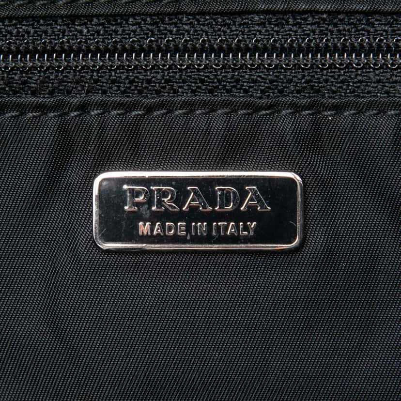 Prada Tessuto Beaded Handbag Black Very good condition - Box View