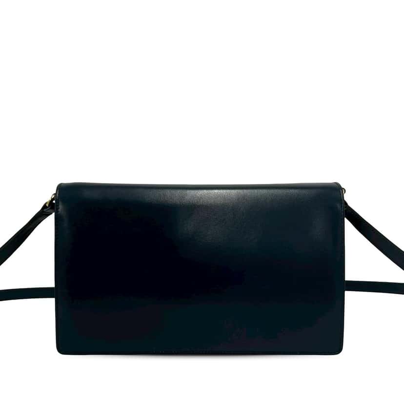 Gucci Leather Flap Crossbody Black Leather Very good condition - Back View