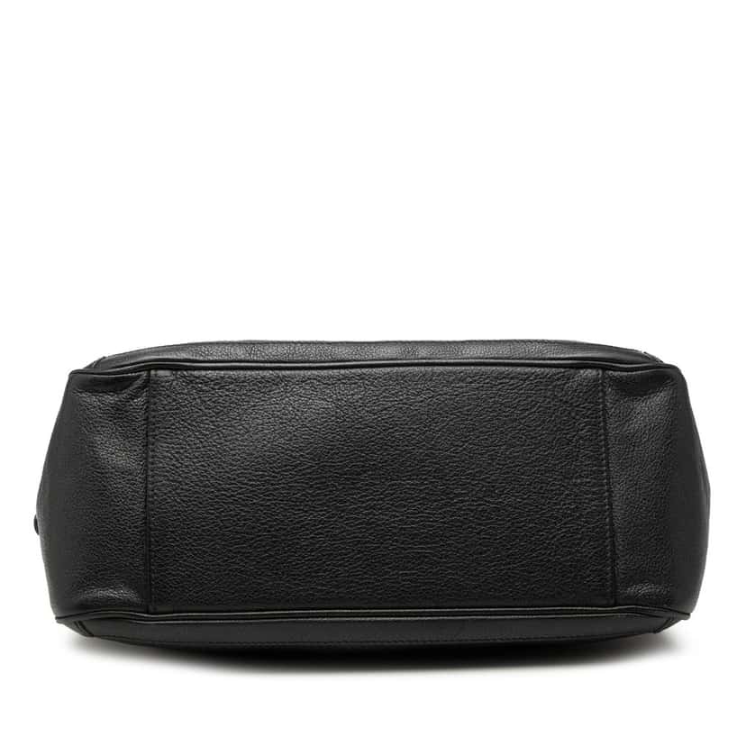 Ferragamo Buffalo Leather Fanya Chain Tote Black Leather Very good condition - Inside View