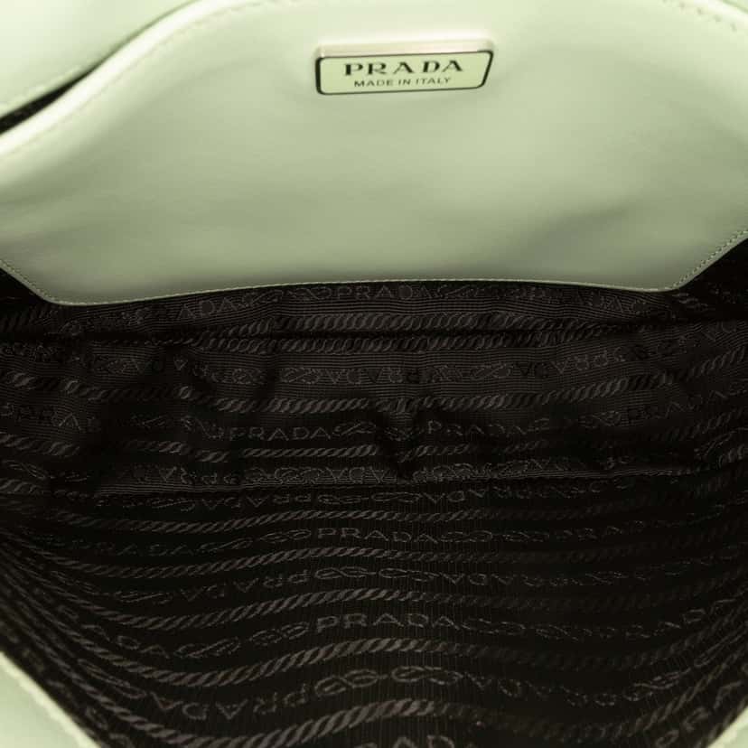 Prada Gradient Spazzolato Cleo Shoulder Bag Green Leather Very good condition - Model View