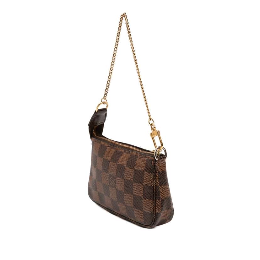 Louis Vuitton Damier Ebene Mini Pochette Accessoires Brown Very good condition - Back View