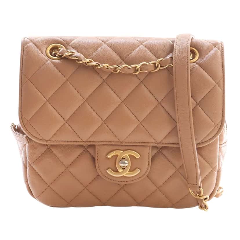 Chanel CC Quilted Caviar Crossbody
