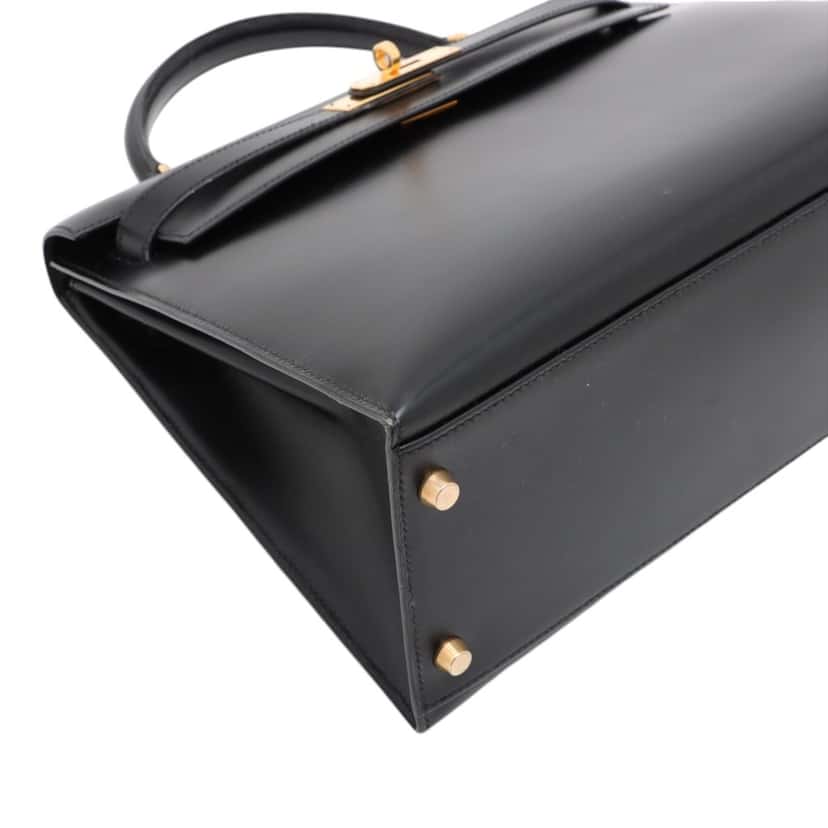 Hermès Box Calf Kelly Sellier 32 Black Leather Very good condition - Inside View