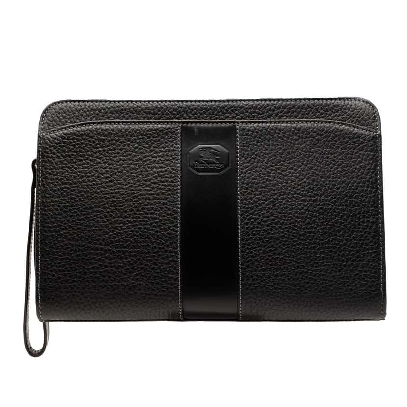 Burberry Leather Clutch Black Leather Very good condition - Front View