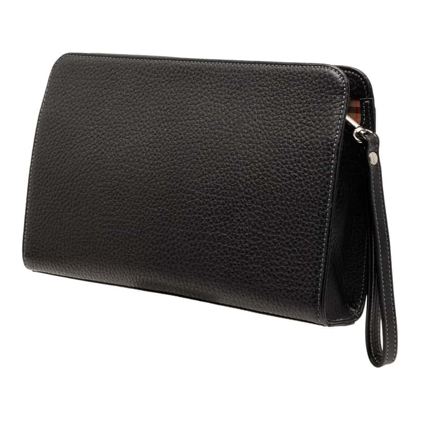 Burberry Leather Clutch Black Leather Very good condition - Back View