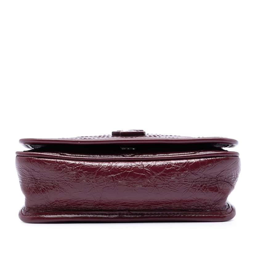 Saint Laurent Crinkled Calfskin Niki Wallet on Chain Red Leather Very good condition - Inside View
