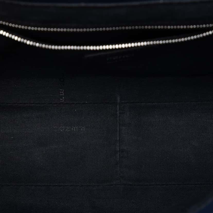 Fendi Large Zucca Embossed Leather Convertible Belt Baguette Blue Leather Very good condition - Model View