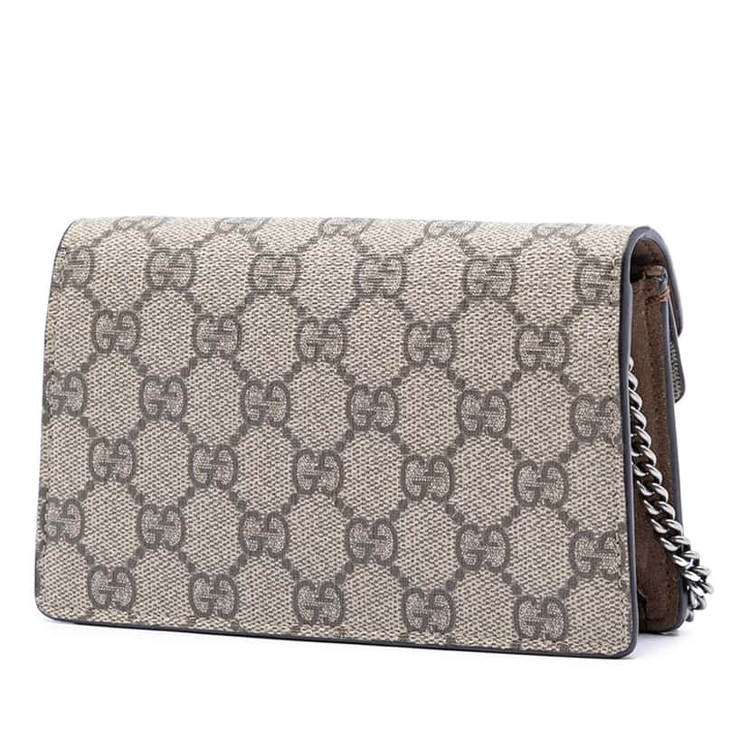 Gucci Mini GG Supreme Dionysus Crossbody Beige Very good condition - Back View