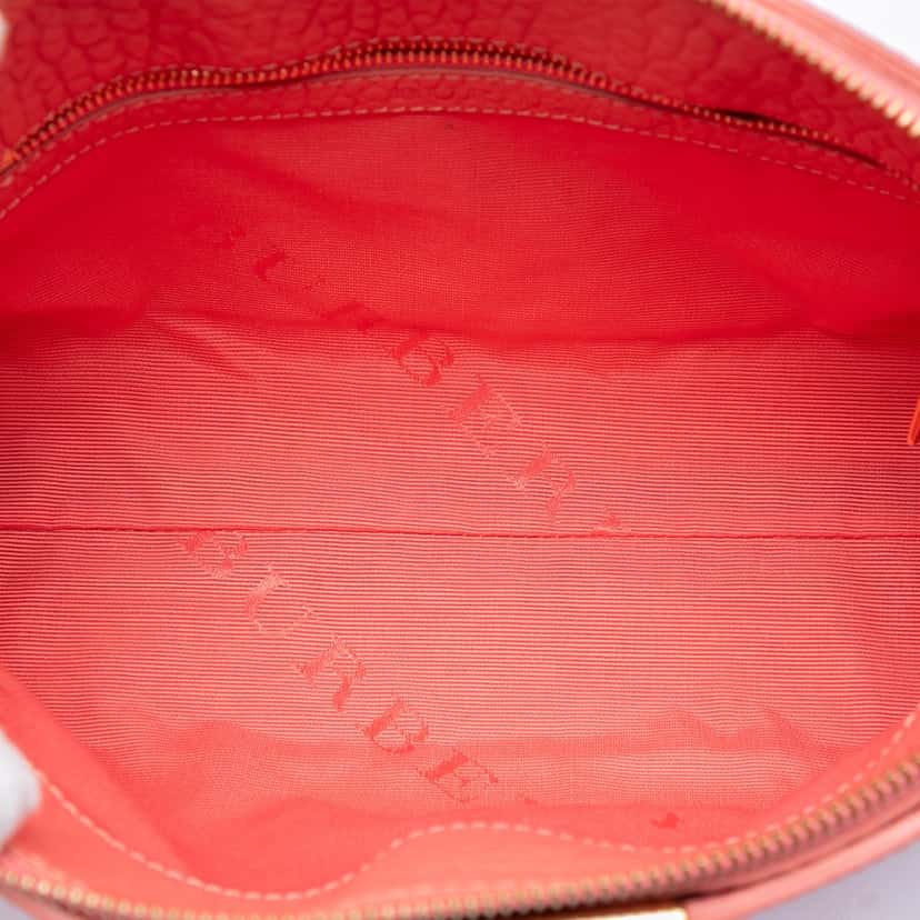 Burberry Small Grain Check Embossed Leather Chichester Crossbody Pink Leather Very good condition - Model View