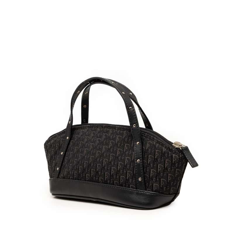 Dior Mini Diorissimo Trotter Canvas Street Chic Handbag Black Very good condition - Back View