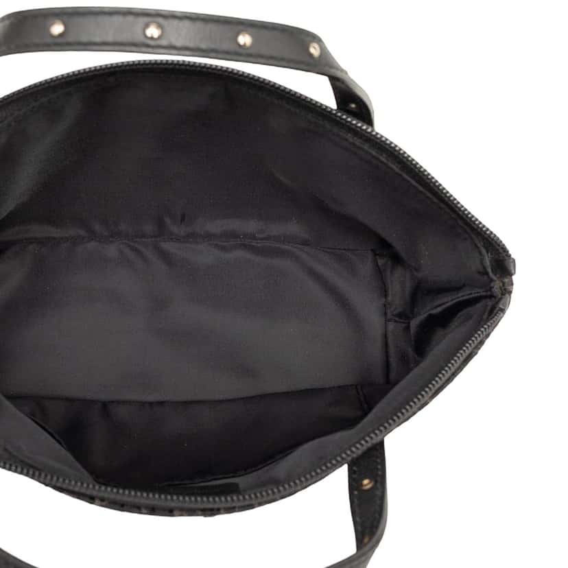 Dior Mini Diorissimo Trotter Canvas Street Chic Handbag Black Very good condition - Model View