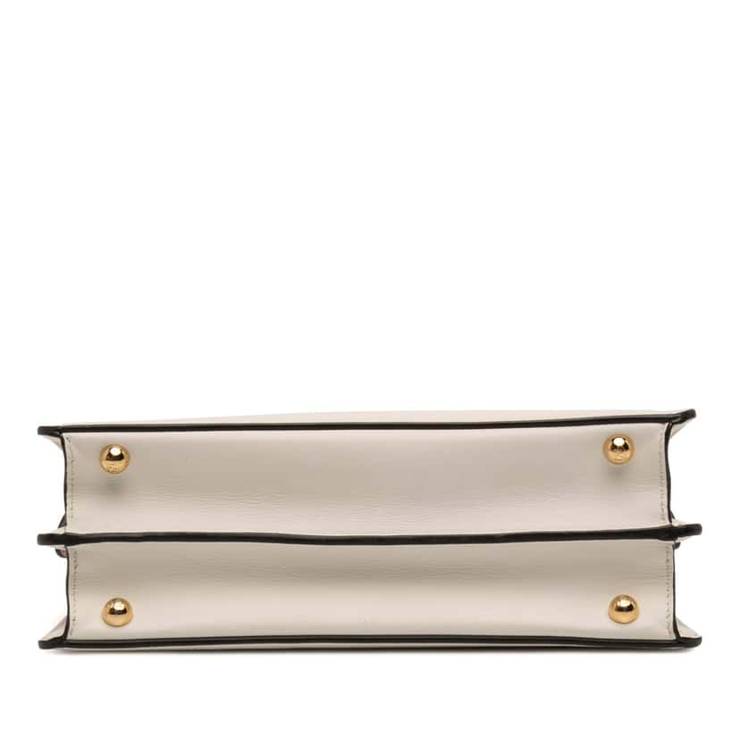 Fendi Small Leather Peekaboo ISeeU Satchel White Leather Very good condition - Inside View