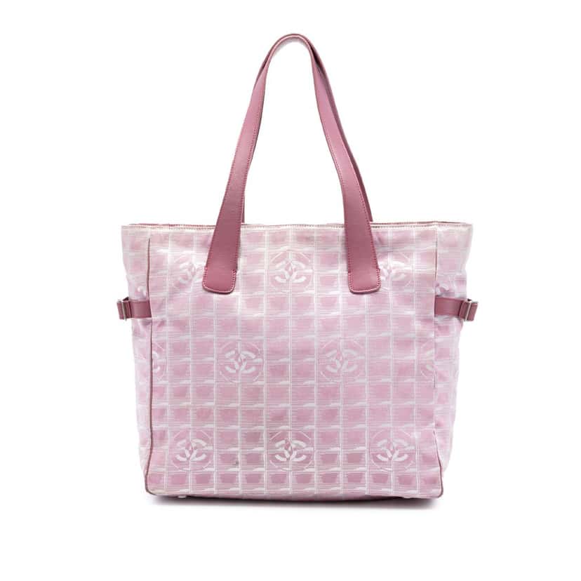 Chanel New Travel Line Nylon Tote Pink Very good condition - Front View