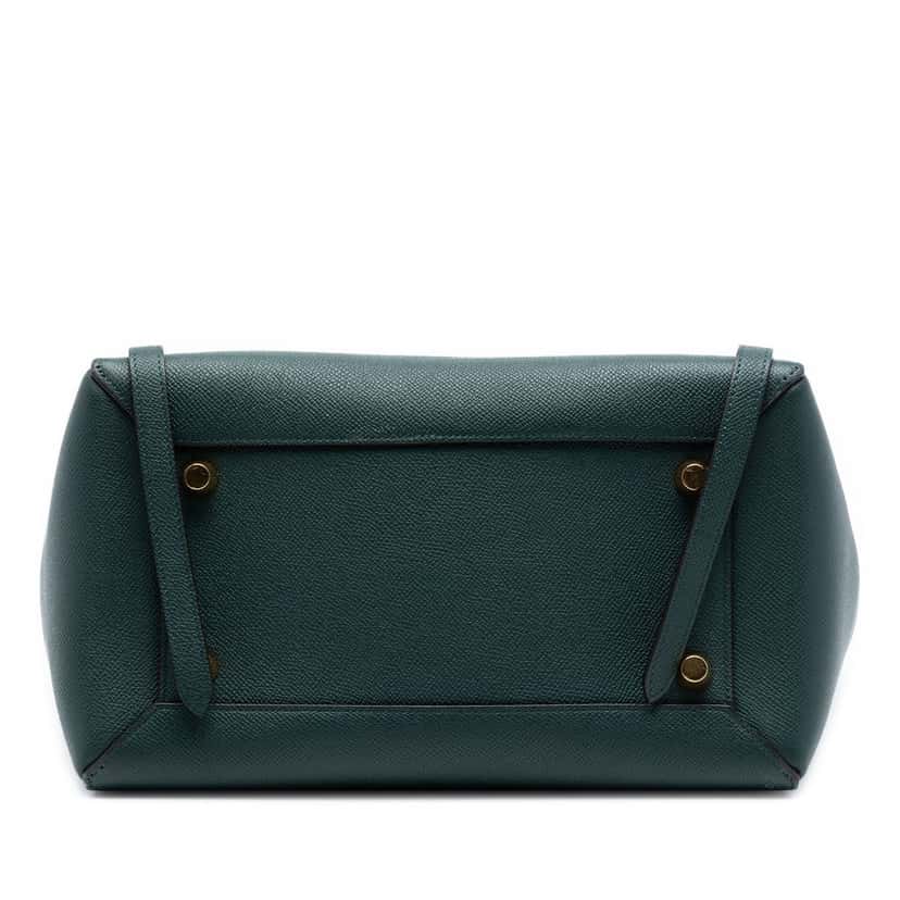 Celine Mini Grained Calfskin Belt Bag Green Leather Very good condition - Inside View