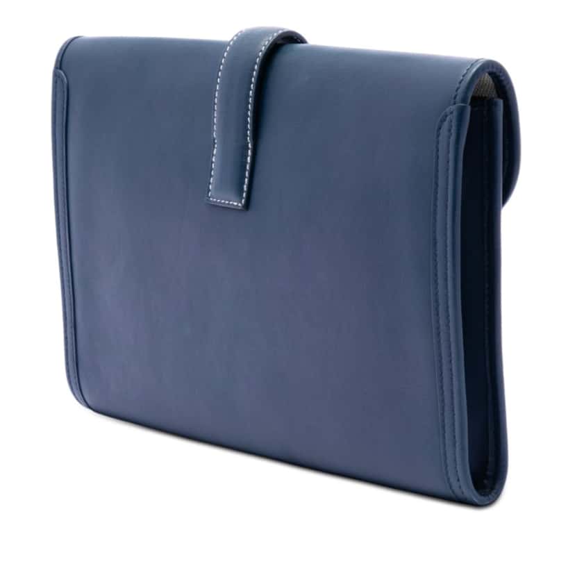 Hermès Swift Jige 29 Blue Leather Very good condition - Back View