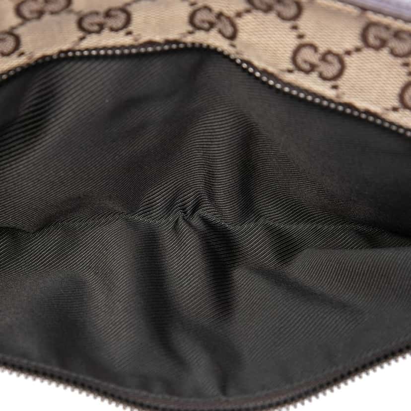 Gucci GG Canvas Double Pocket Belt Bag Beige Very good condition - Model View
