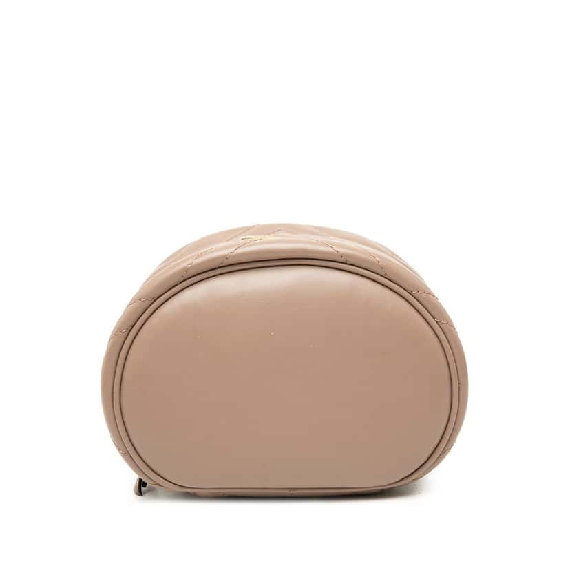 Gucci Mini GG Marmont Round Leather Vanity Bag Brown Leather Very good condition - Inside View
