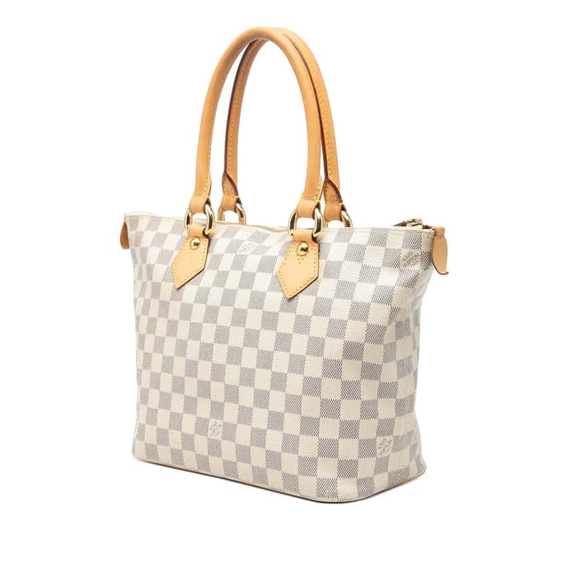 Louis Vuitton Damier Azur Saleya PM White Very good condition - Back View
