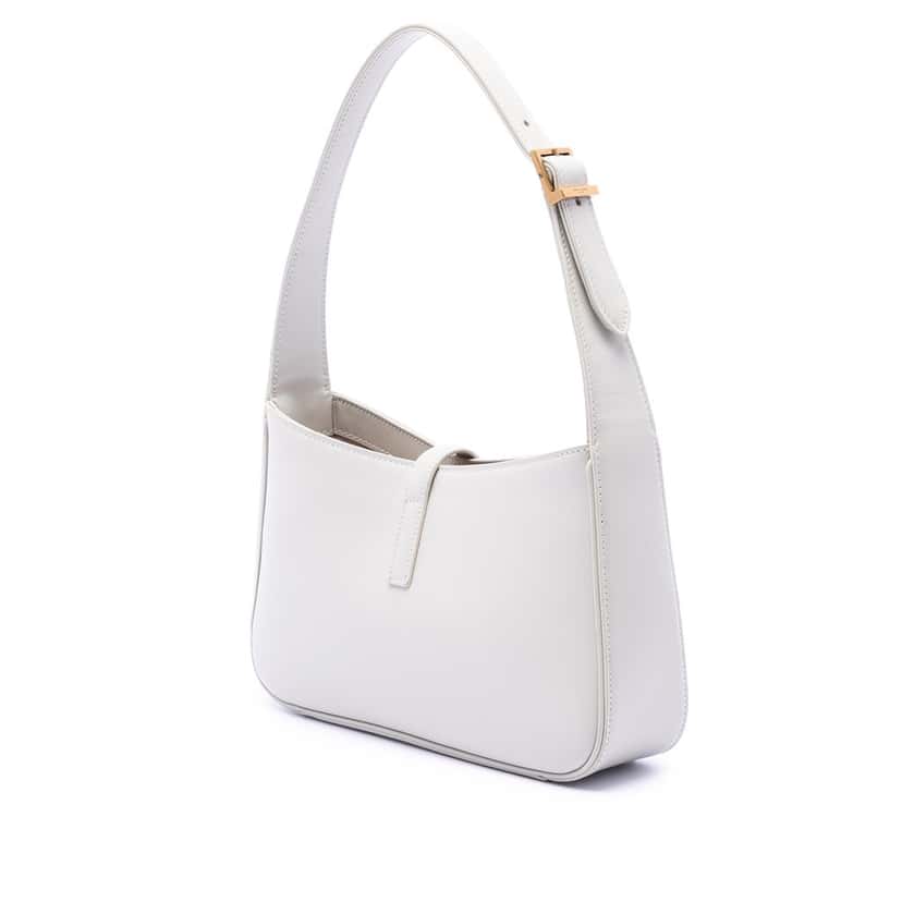 Saint Laurent Smooth Calfskin Le 5 a 7 White Leather Very good condition - Back View