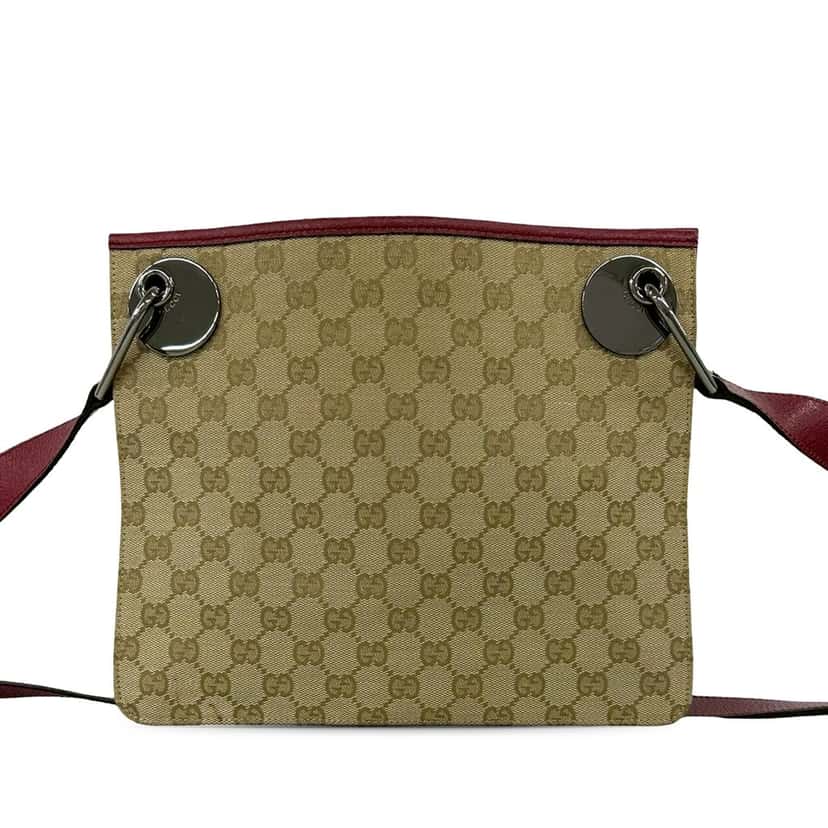 Gucci GG Canvas Eclipse Crossbody Beige Very good condition - Front View