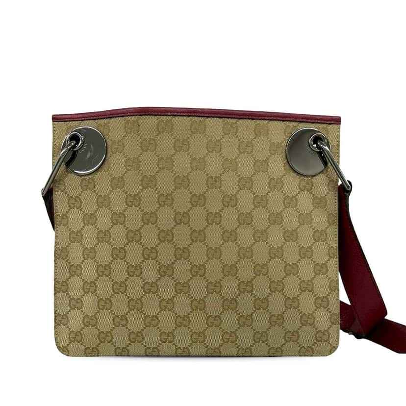 Gucci GG Canvas Eclipse Crossbody Beige Very good condition - Back View