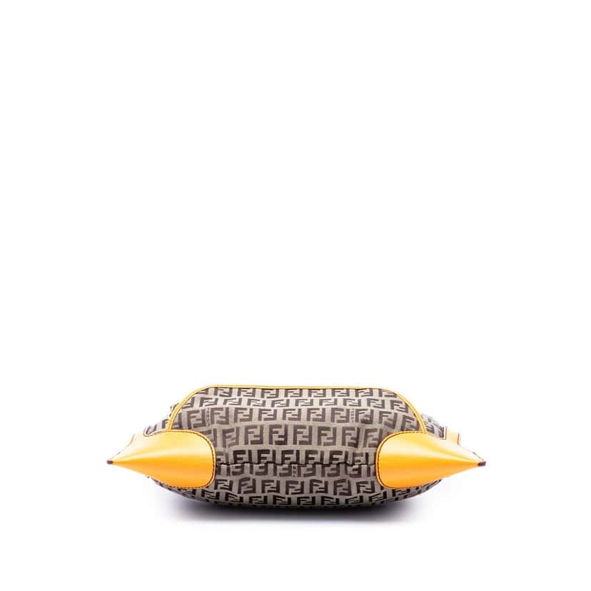 Fendi Zucchino Canvas Chef Pocket Shoulder Bag Beige Very good condition - Inside View