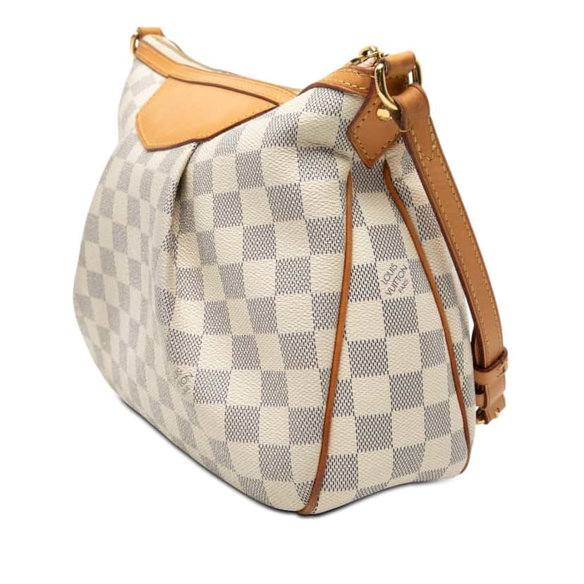 Louis Vuitton Damier Azur Siracusa PM White Very good condition - Back View