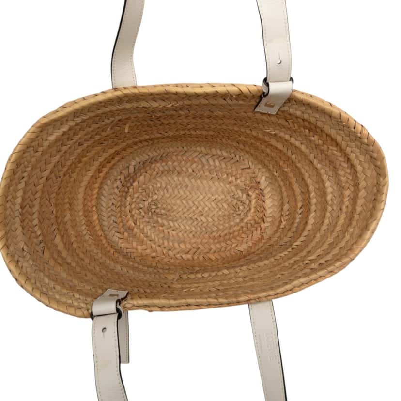 LOEWE Medium Raffia Anagram Basket Tote Beige Very good condition - Model View